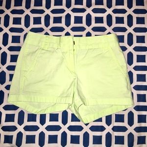 J.Crew Chino Shorts Lime Green